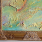 Original Abstract textured Painting on Canvas , Signed Serg Graff, COA, framed