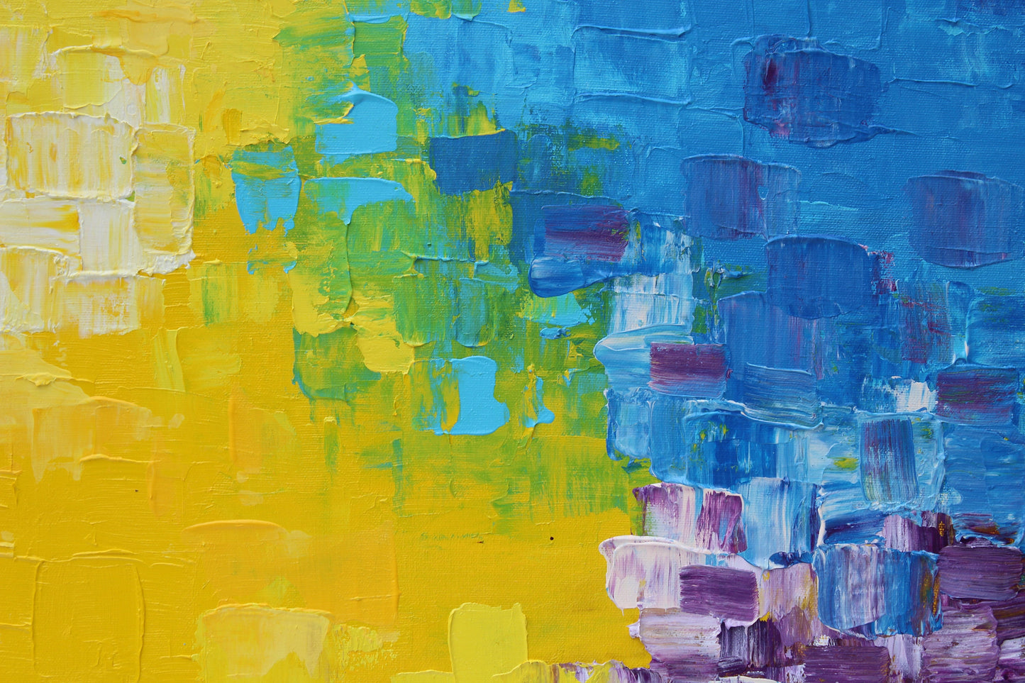Large Original Abstract Oil Painting on Canvas , Signed Serg Graff, COA