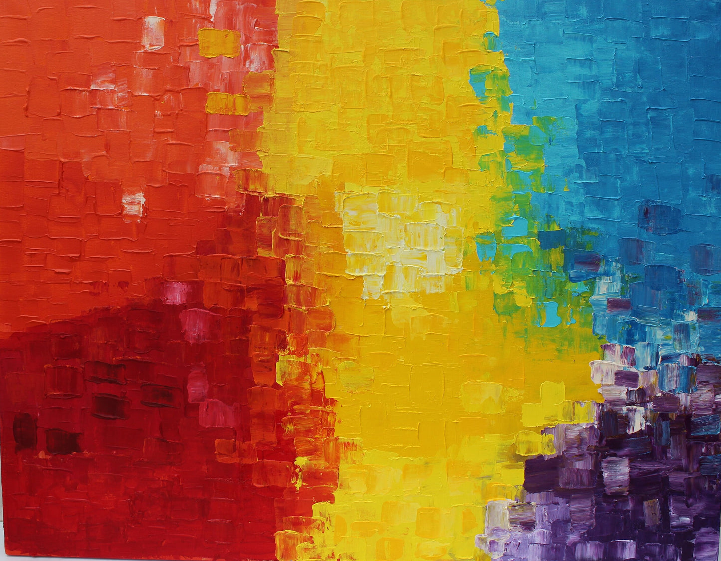 Large Original Abstract Oil Painting on Canvas , Signed Serg Graff, COA