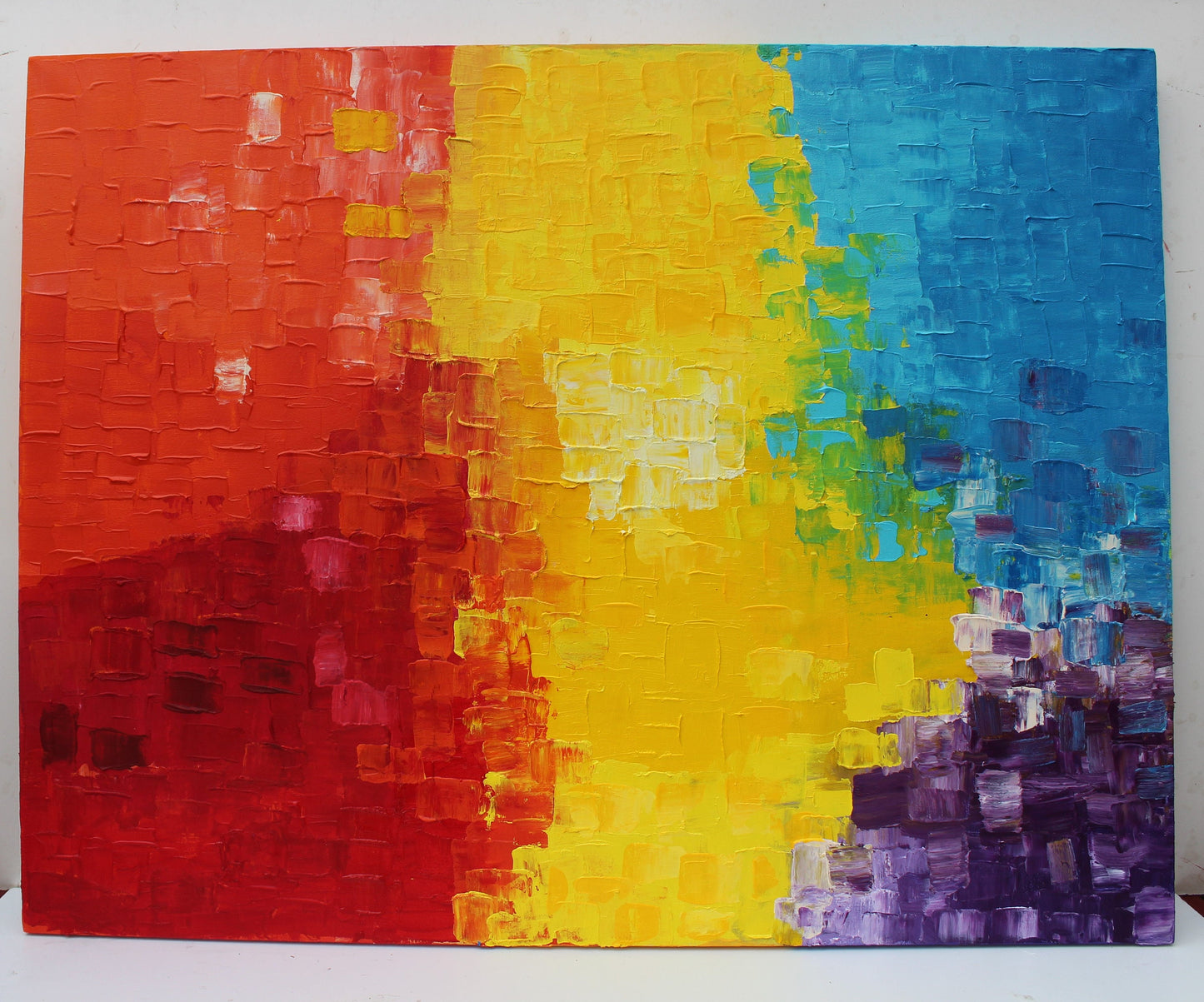 Large Original Abstract Oil Painting on Canvas , Signed Serg Graff, COA