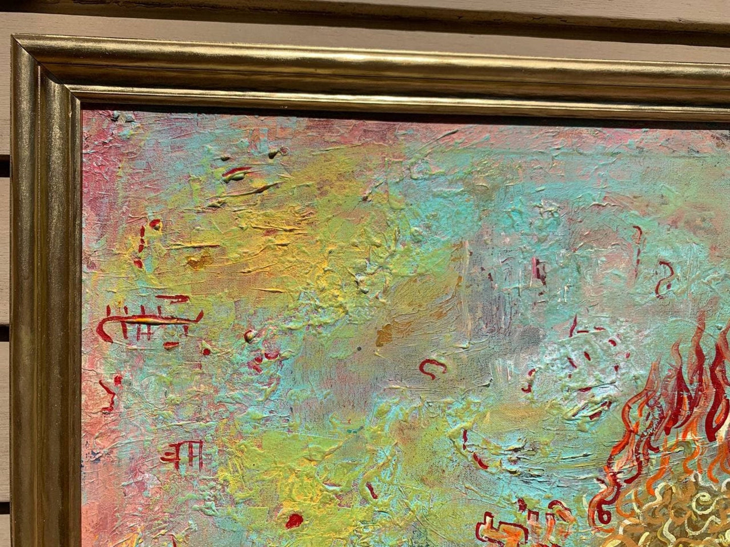 Oil Painting on Canvas, Fantasy Abstract Style, Signed S.Graff,COA Titled "Key"