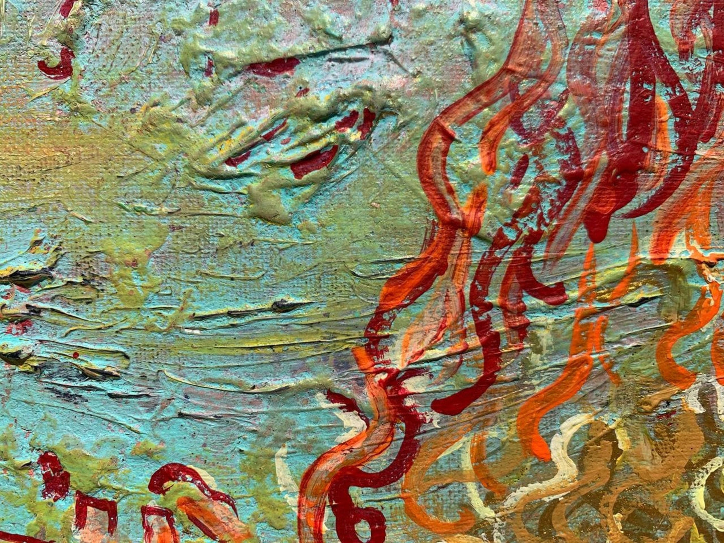 Oil Painting on Canvas, Fantasy Abstract Style, Signed S.Graff,COA Titled "Key"