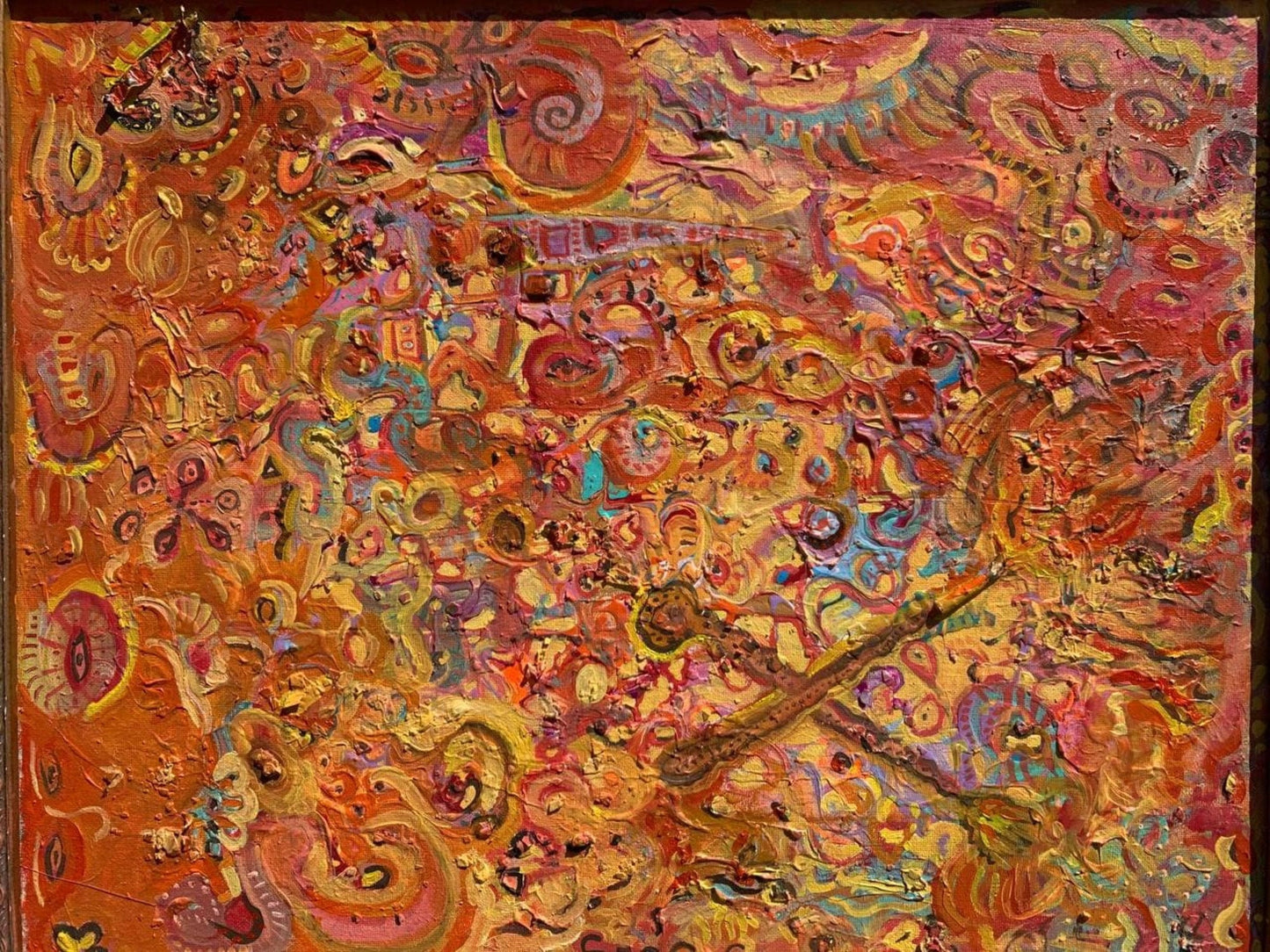 Serg Graff Abstract Original Painting “Forgotten Brushes” 2021, Framed COA