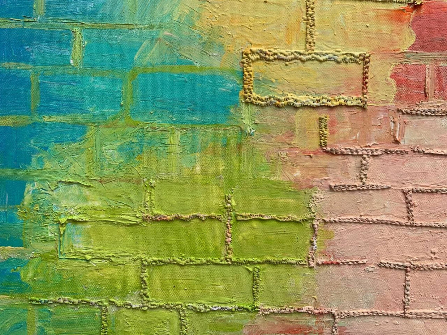 Original Acrylic Painting "The Wall of Knowledge" by Serg Graff, Framed, COA