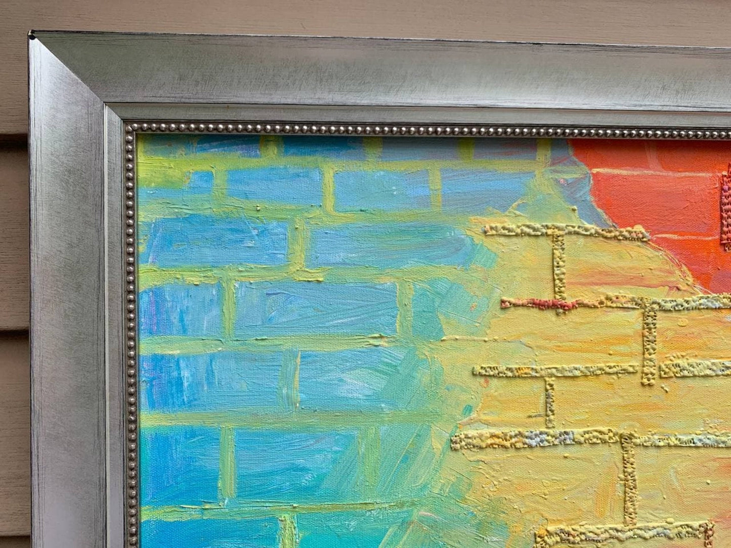 Original Acrylic Painting "The Wall of Knowledge" by Serg Graff, Framed, COA