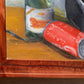 Still Life oil painting on canvas, Framed, Signed