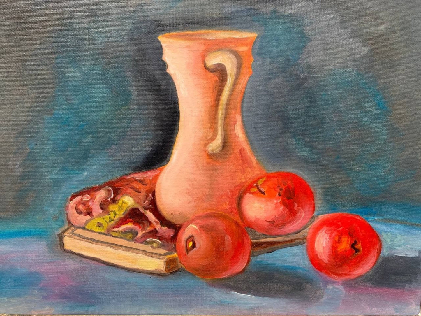 Original oil painting on canvas, Still life, signed S.Graff, Dated, COA