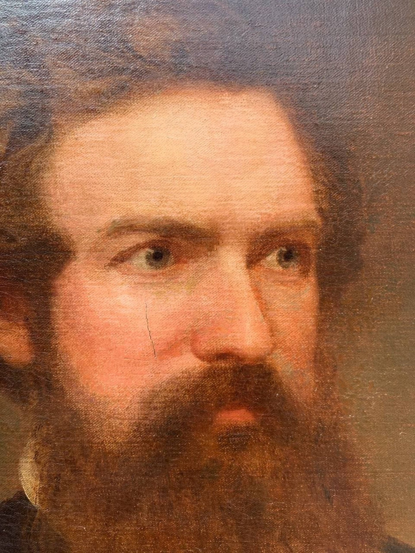 ORIGINAL 1860 Famous American Artist Henry Peters Gray (1819-1877) antique oil on canvas, portrait