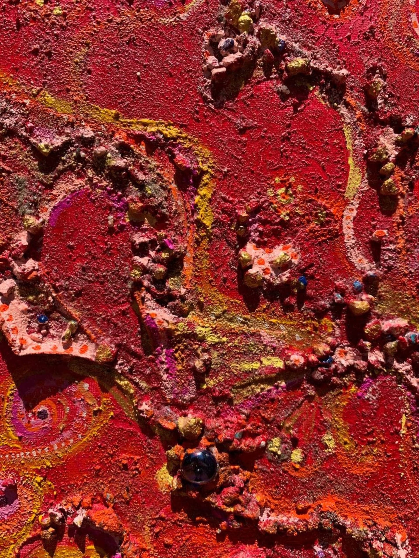 Textured Abstract Painting on Canvas by Serg Graff "Mysterious Patterns" COA