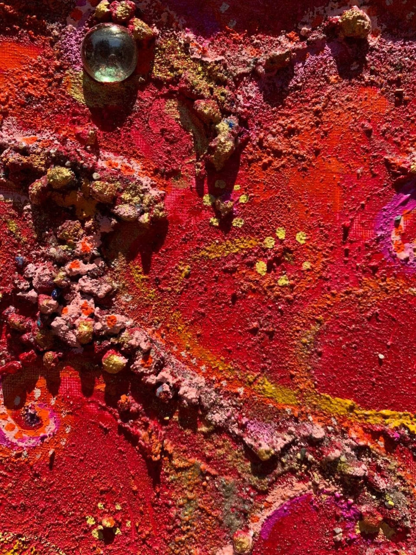 Textured Abstract Painting on Canvas by Serg Graff "Mysterious Patterns" COA