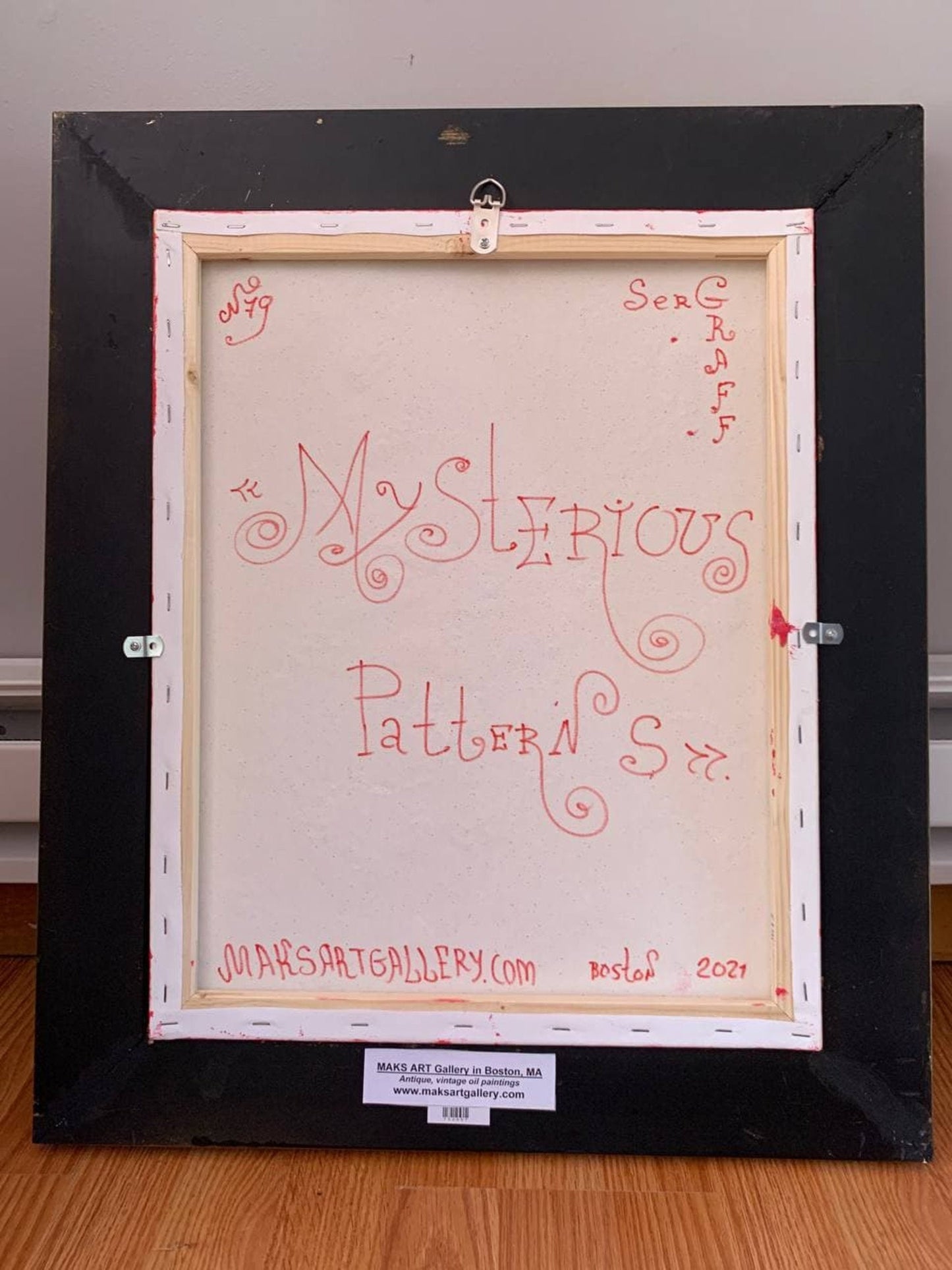 Textured Abstract Painting on Canvas by Serg Graff "Mysterious Patterns" COA