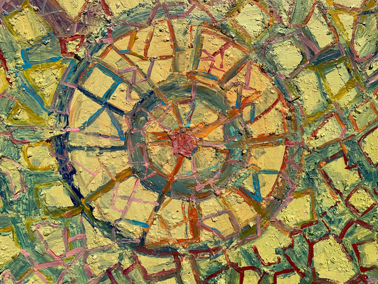 Original Abstract textured Painting on Canvas, Portal to Infinity by Serg Graff