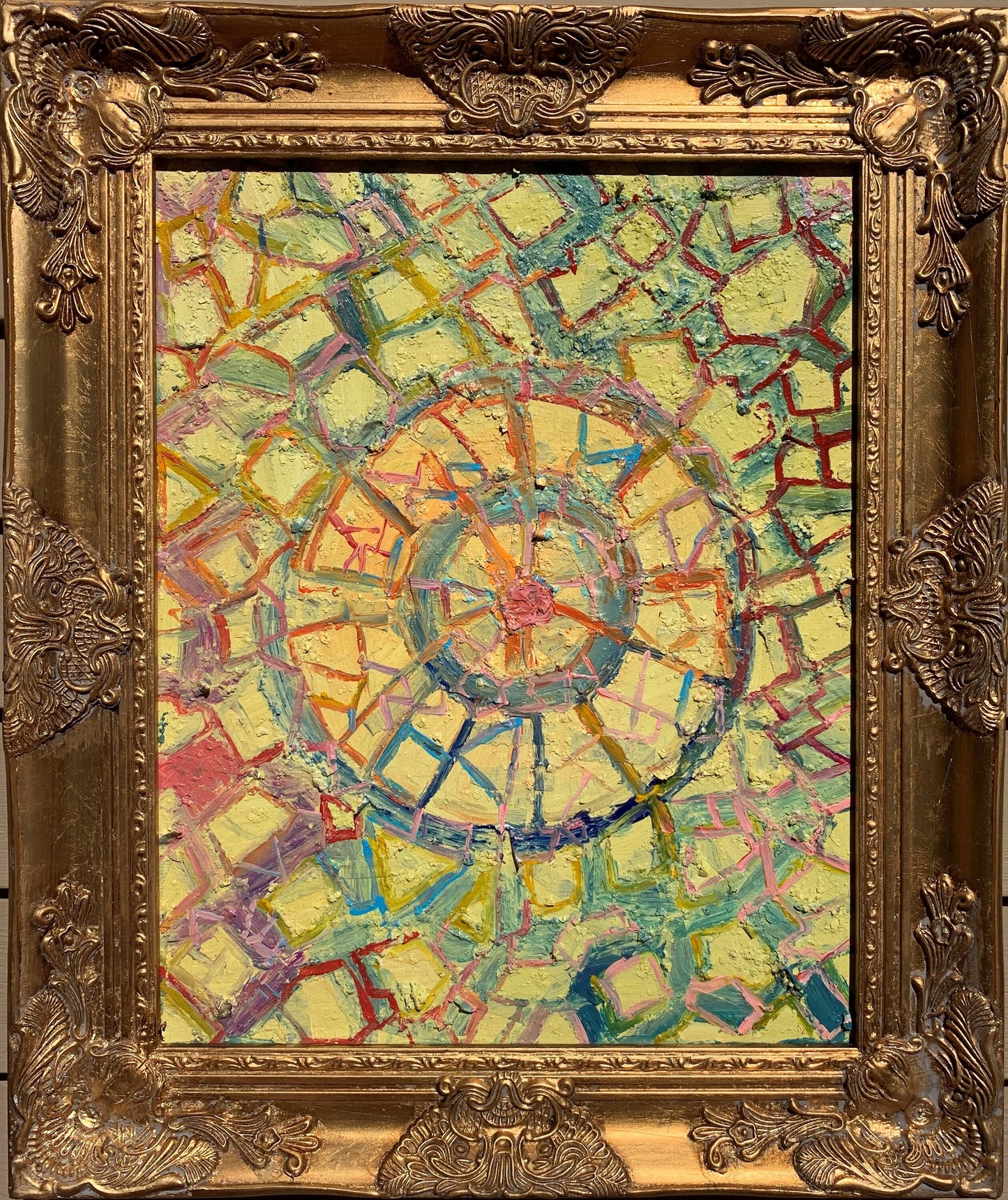 Original Abstract textured Painting on Canvas, Portal to Infinity by Serg Graff