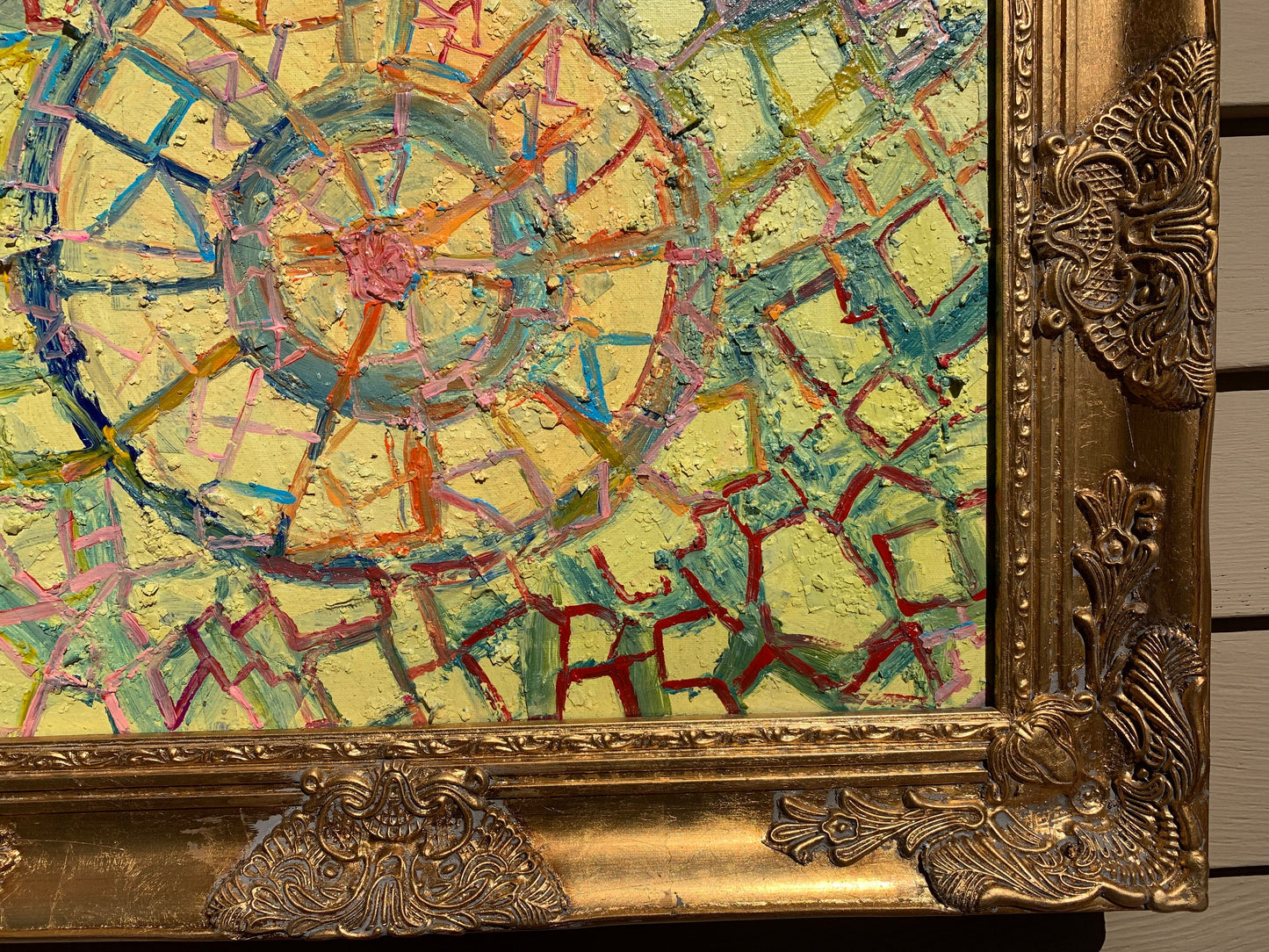 Original Abstract textured Painting on Canvas, Portal to Infinity by Serg Graff