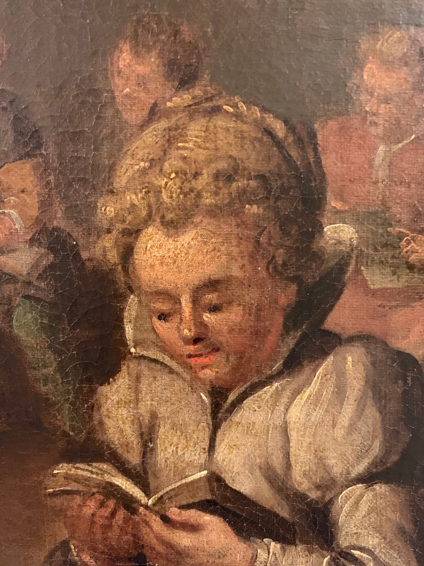 Antique A.Van Ostade Dutch School original oil painting on canvas, Genre scene