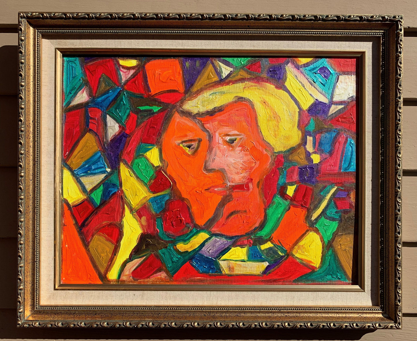 Original Surrealist Acrylic Painting Serg Graff "Lovers" Signed Framed Art COA