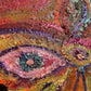Textured Abstract Painting on Canvas by Serg Graff, "Three Eyed" COA, framed