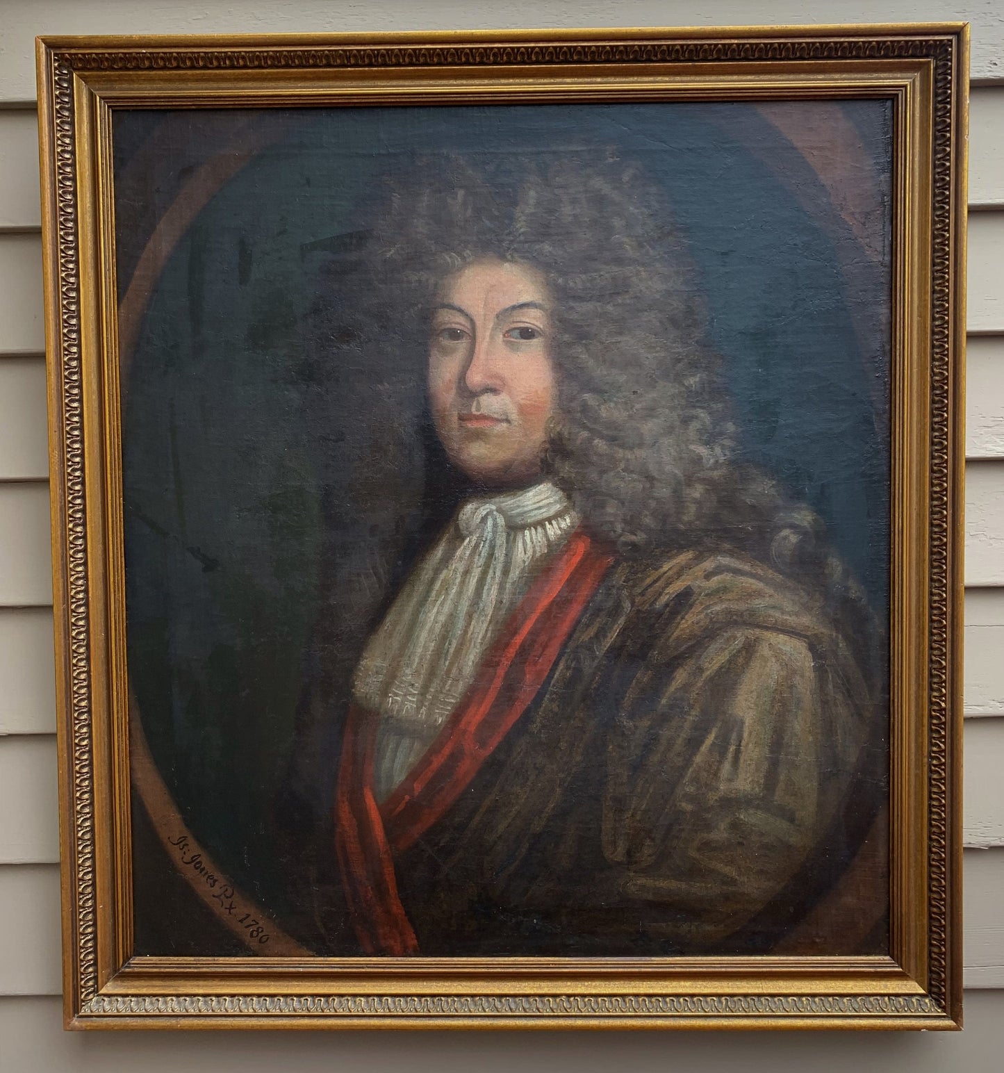 1780 British Portrait of a Gentleman Signed J. Jones – Antique Georgian Oil