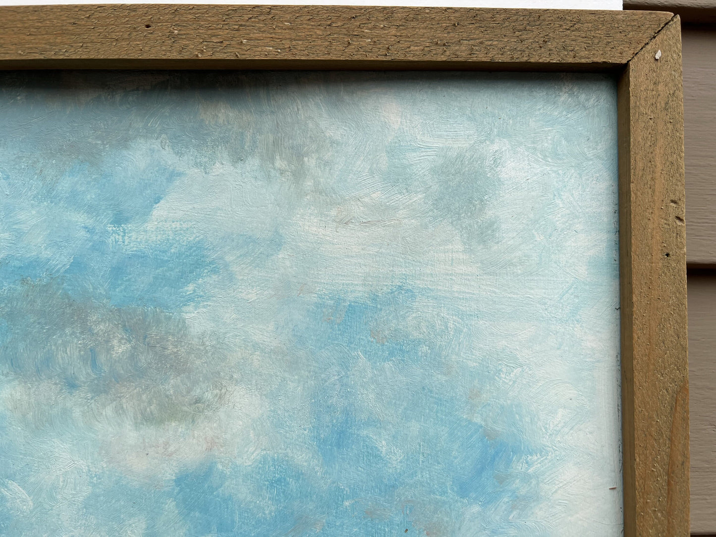 Vintage 1991 Oil painting on boards, seascape, Lugger 1709, Signed, Dated Framed