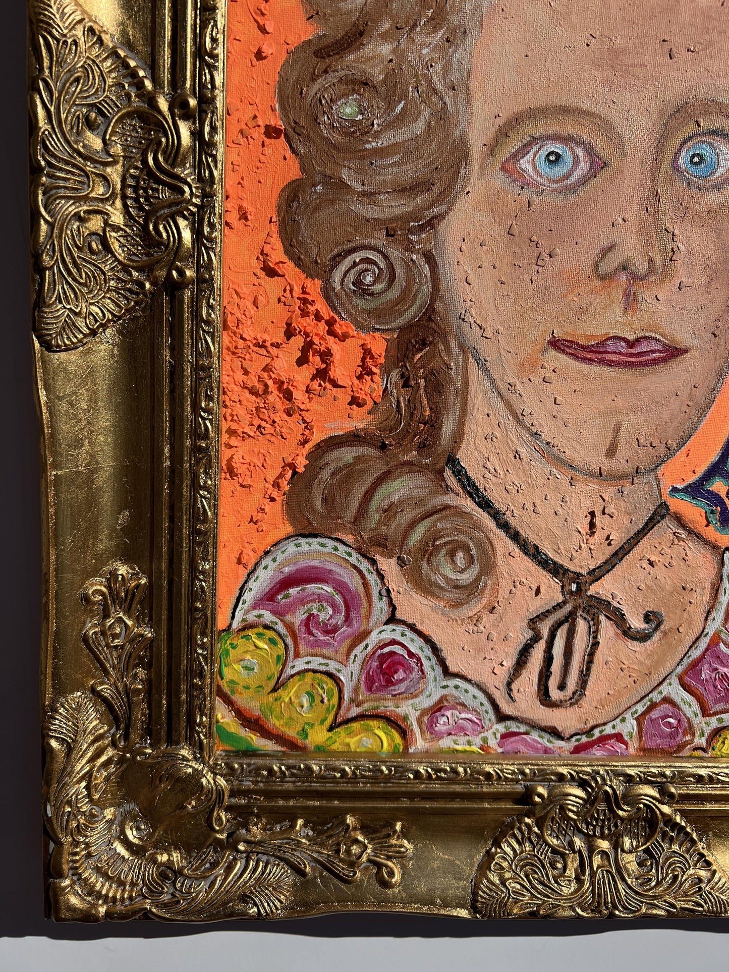 Textured Painting on Canvas by Serg Graff Portrait of Elizabeth Hamilton