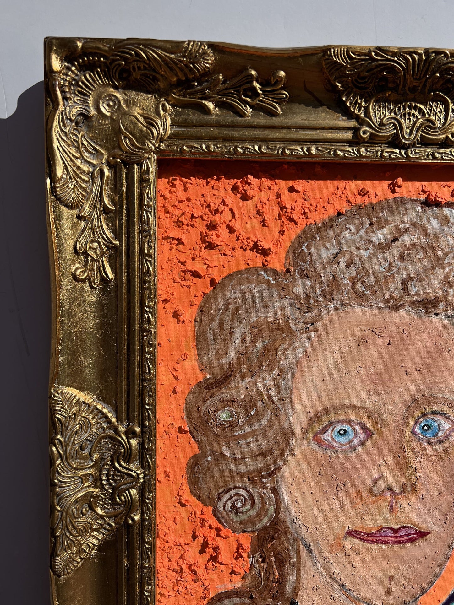Textured Painting on Canvas by Serg Graff Portrait of Elizabeth Hamilton