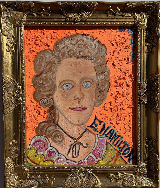 Textured Painting on Canvas by Serg Graff Portrait of Elizabeth Hamilton