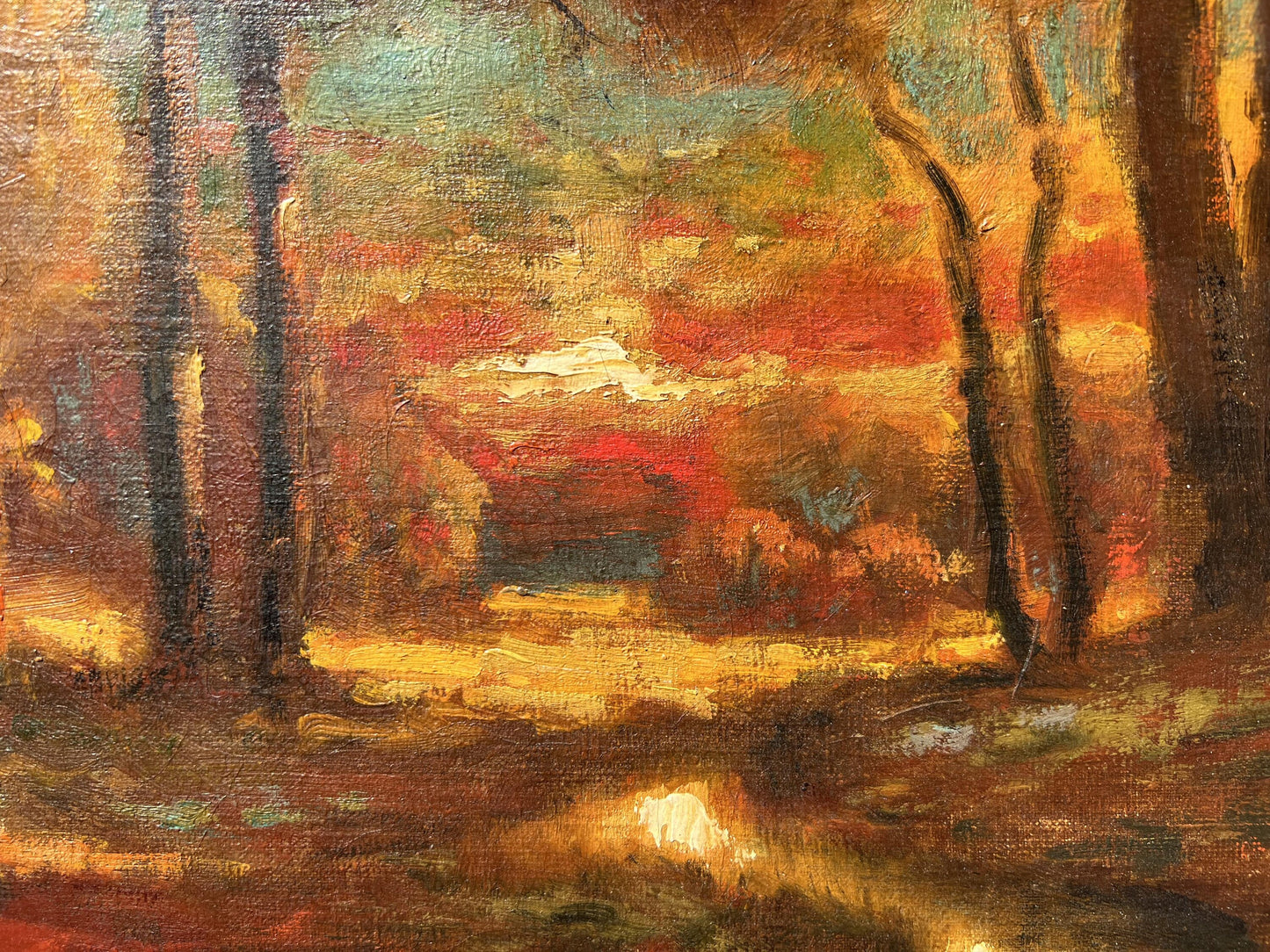 Listed American Artist George F. Kaumeyer (1856-1951) Antique landscape painting