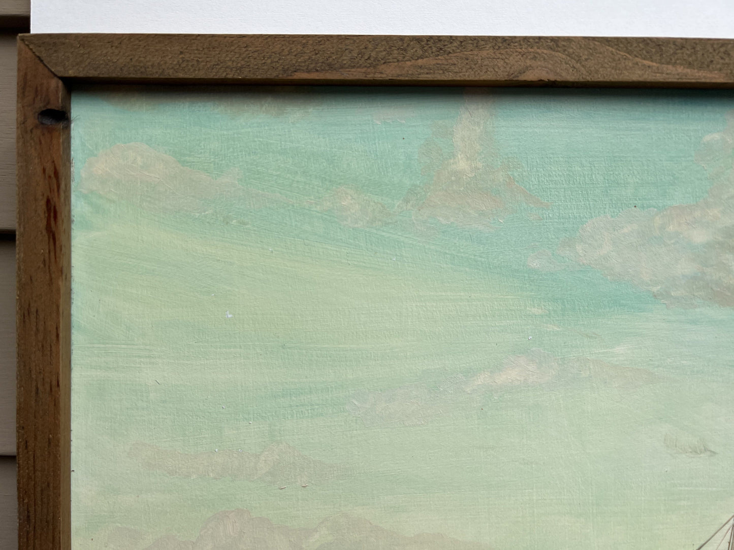 Vintage 1991 Oil painting on boards, seascape, Bugalet, Signed, Dated, Framed