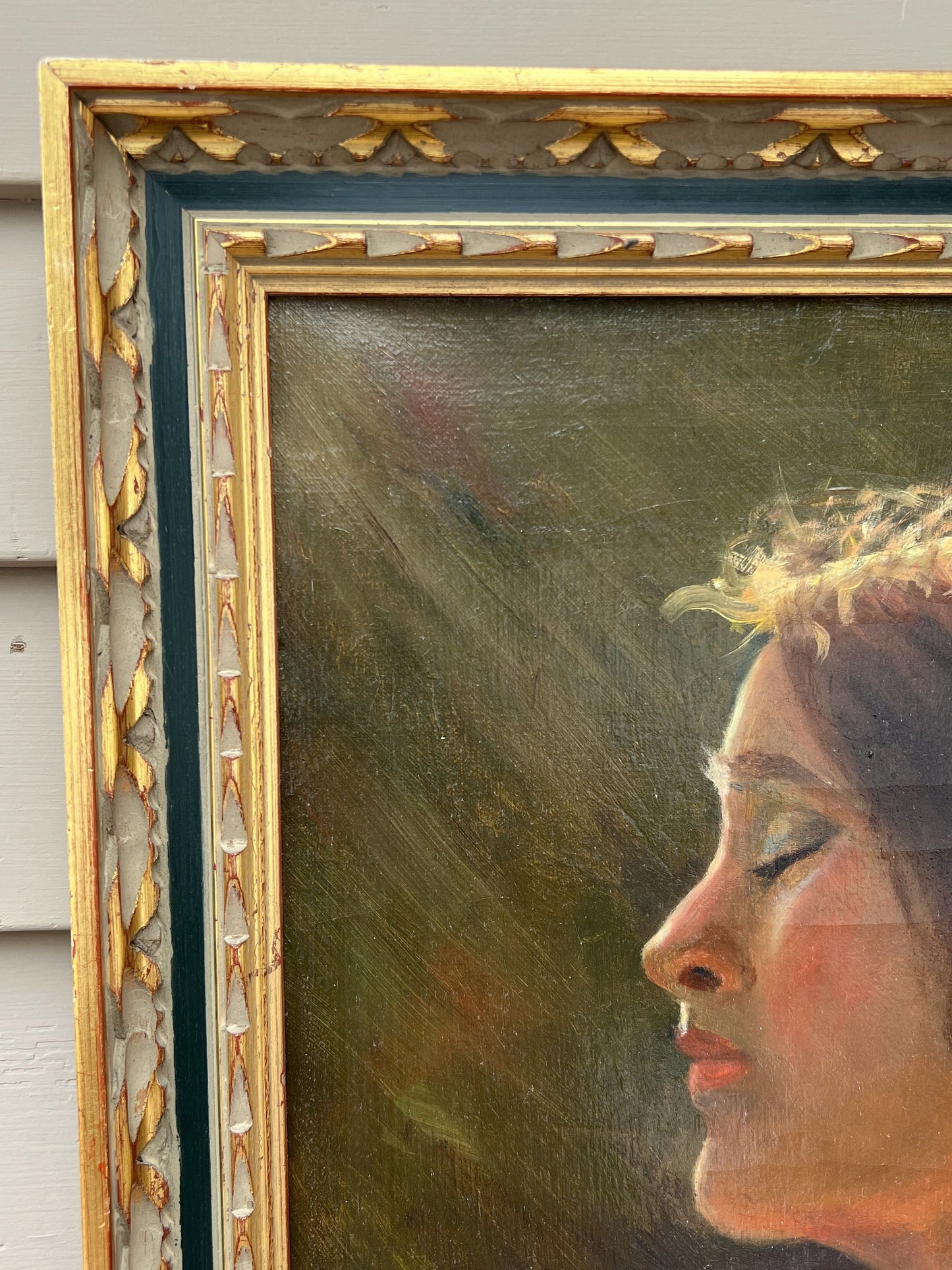 African American Artist Charles Bohannah (1910- 1985) oil painting, Portrait