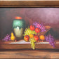 Vintage Still Life oil painting on canvas, Fruits, Framed, Signed Nita Scott (1895-1965)