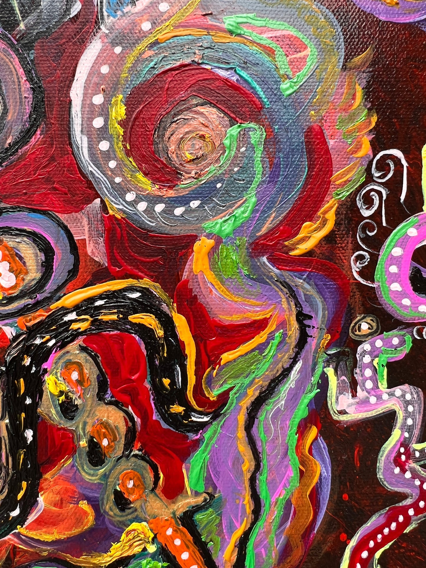 Original Abstract Painting on Canvas by Serg Graff, COA, Titled "Phoenix"