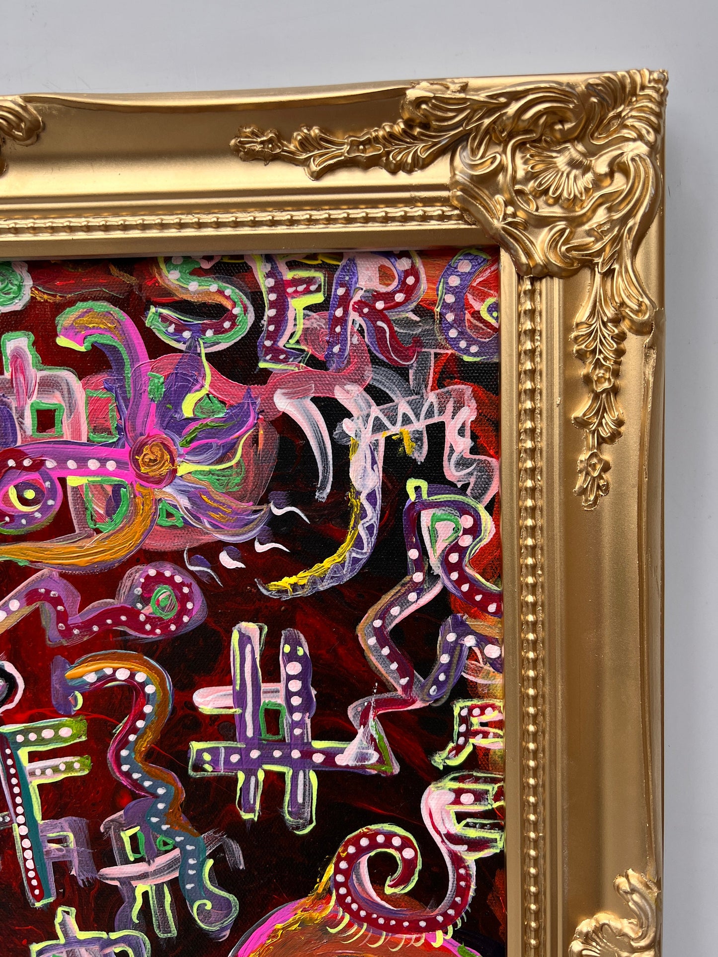 Original Abstract Painting on Canvas by Serg Graff, COA, Titled "Phoenix"