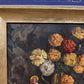 Antique Original Oil Painting On Canvas, Still life, flowers, Signed, Framed