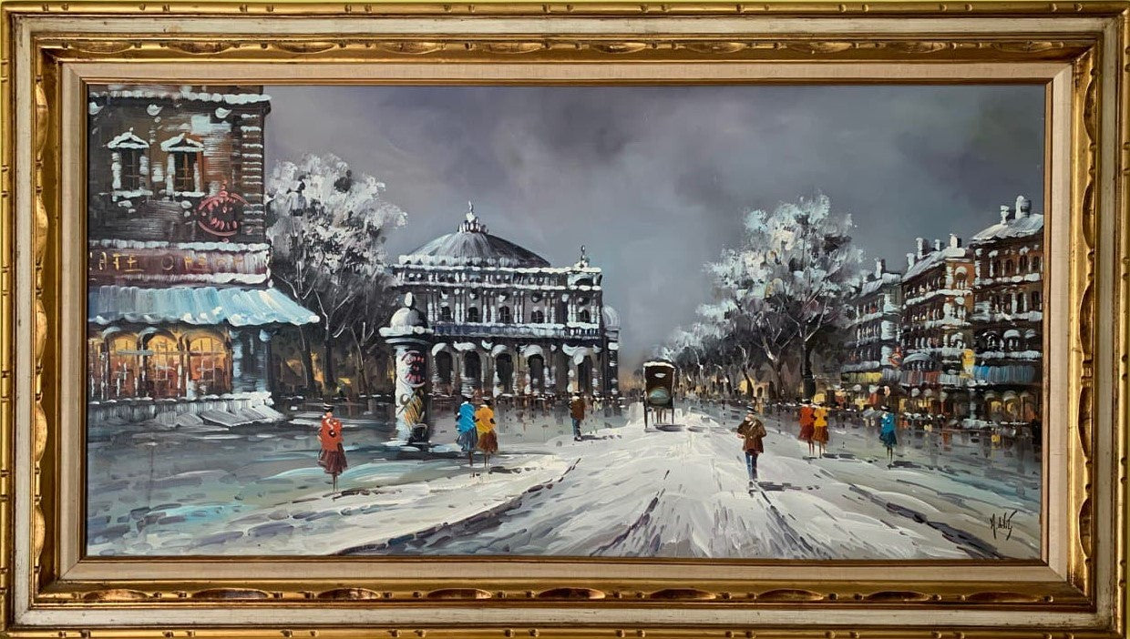 Huge original Oil Painting On Canvas, Listed Artist Antonio De Vity (1901-1993)