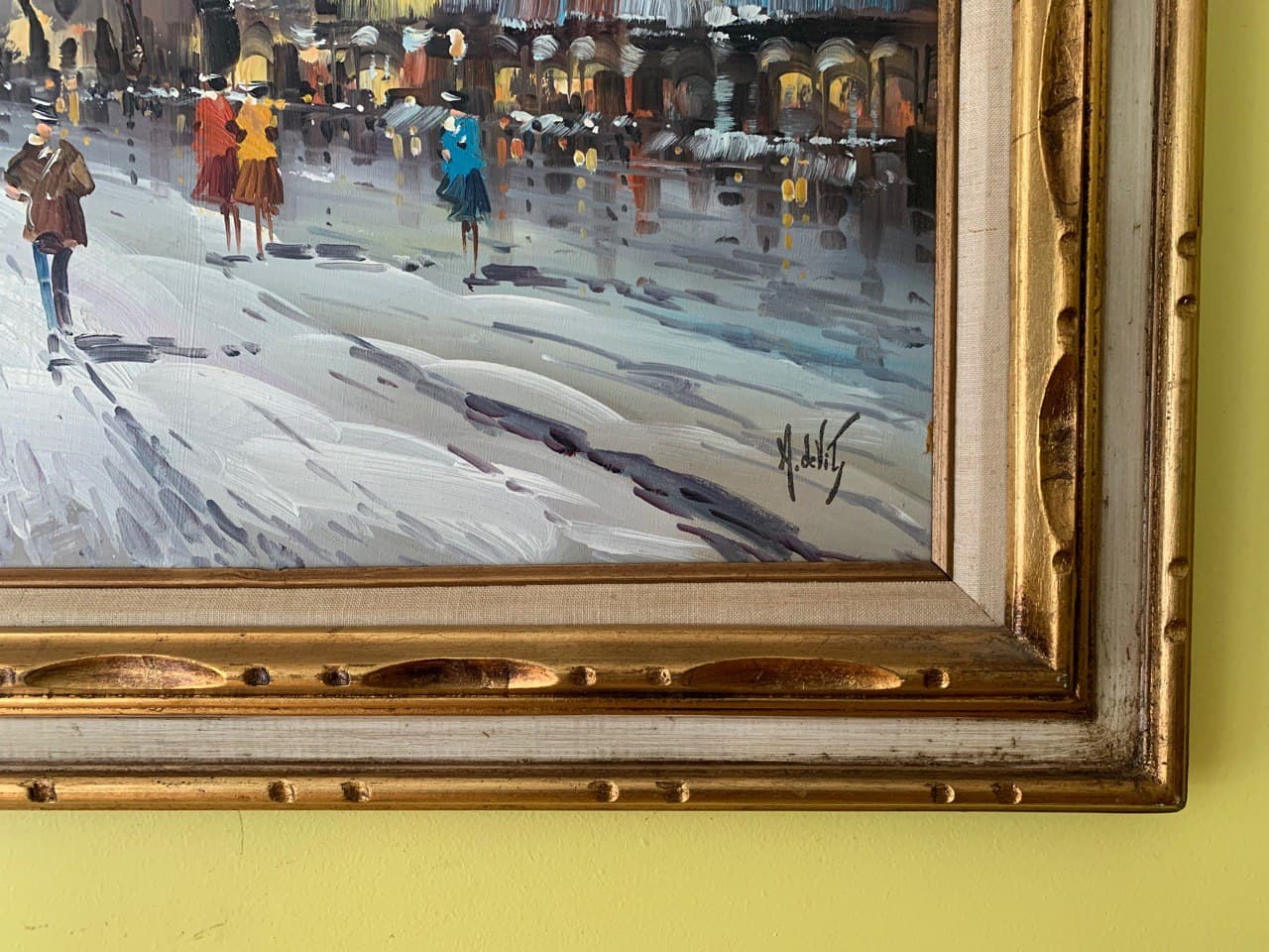 Huge original Oil Painting On Canvas, Listed Artist Antonio De Vity (1901-1993)