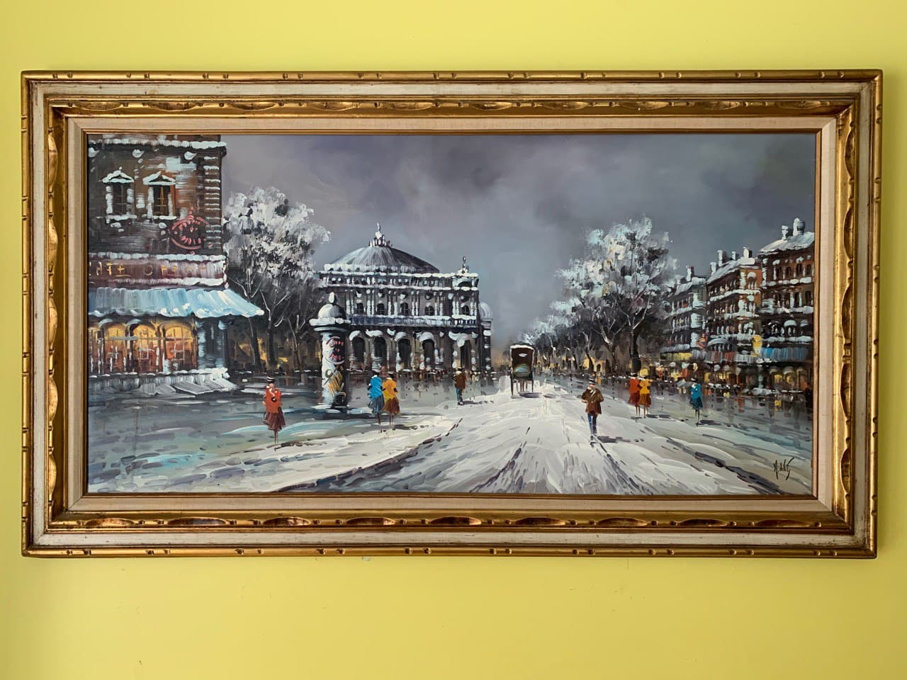 Huge original Oil Painting On Canvas, Listed Artist Antonio De Vity (1901-1993)