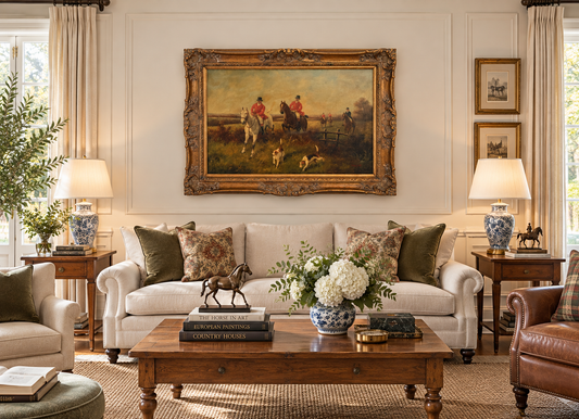 How to Decorate With Equestrian Art: 5 Original Paintings for Traditional Interiors