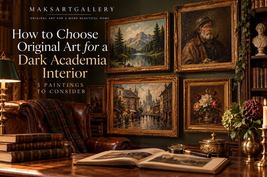 How to Choose Original Art for a Dark Academia Interior: 5 Paintings to Consider