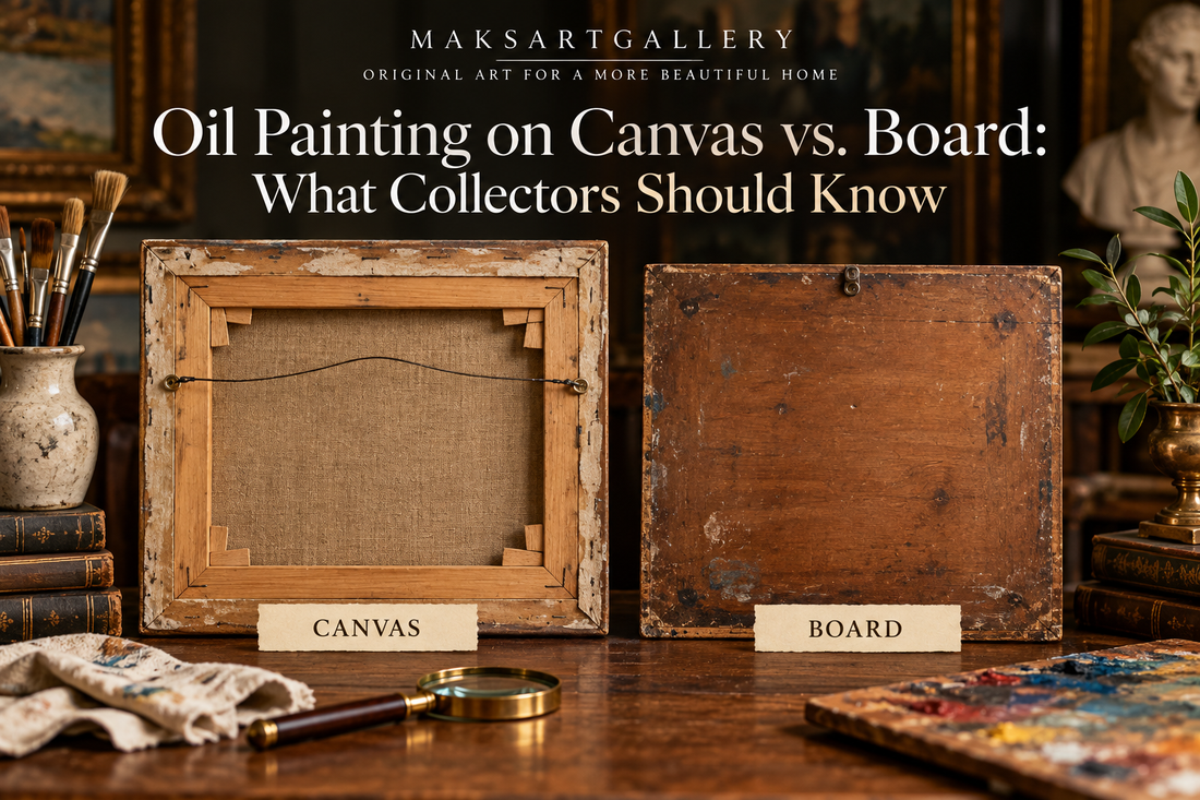 Oil Painting on Canvas vs. Board: What Collectors Should Know