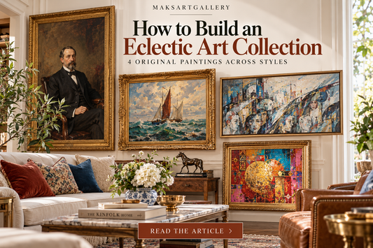 How to Build an Eclectic Art Collection: 4 Original Paintings Across Styles