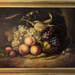 Antique 19th century Original Oil Painting on canvas, Still Life, Framed