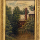 1887 Antique 19 C. American Oil Painting Signed Landscape Shattuck Frame Clamps