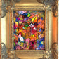 Original Abstract Painting Serg Graff "Cheerful Birds" Surreal Fantasy Art, COA