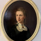 Antique 19th century oil painting on canvas, Female Portrait , Oval Frame