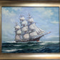 Humberto da Silva Fernandes(1937-2005)Sailing Ship Oil Painting on Canvas