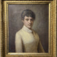 1885 Signed Antique 19th century oil painting on canvas, Portrait of a Lady