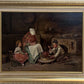 1904 L.Scott After Federico Mazzotta Antique Oil painting on canvas, Genre scene