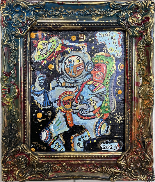 Original Painting on Canvas by Serg Graff, "NASA", Cosmic Art, COA included