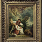 18/19-th Century French Antique Original Oil Painting on canvas, Rococo/Romantism, Framed