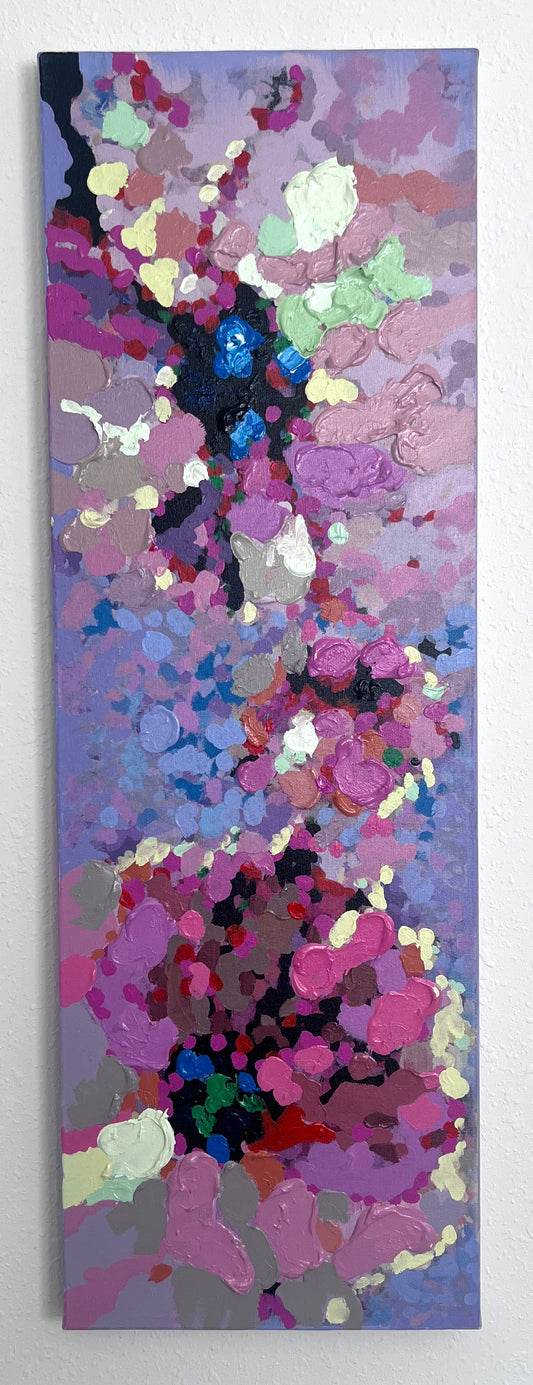 Original Abstract Textured Acrylic Painting on Canvas 47.5"x16", Unframed